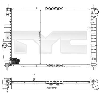 7060022R TYC Радиатор, охлаждение двигателя