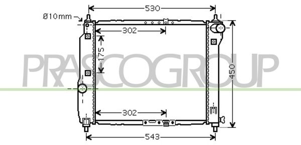 DW326R001 PRASCO Радиатор, охлаждение двигателя