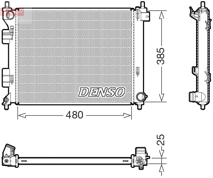 DRM41034 DENSO Радиатор, охлаждение двигателя