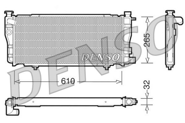 DRM21012 DENSO Радиатор, охлаждение двигателя