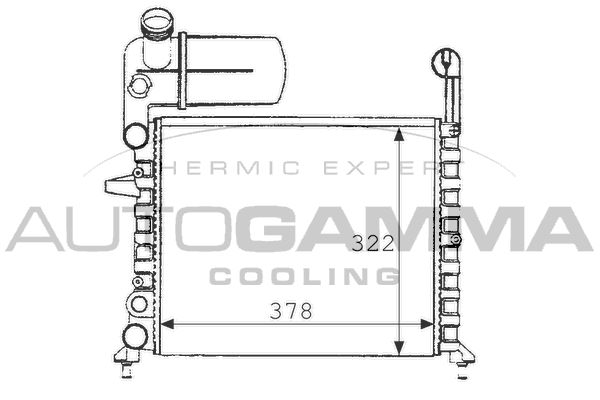 101194 AUTOGAMMA Радиатор, охлаждение двигателя
