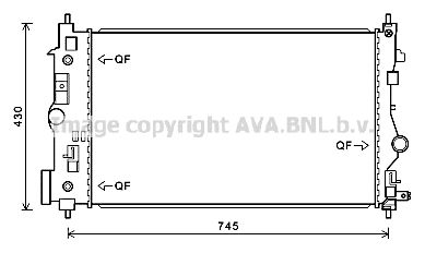 OL2547 AVA QUALITY COOLING Радиатор, охлаждение двигателя