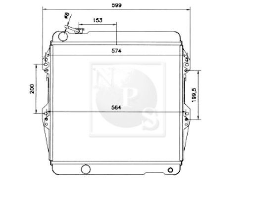 T156A23 NPS Радиатор, охлаждение двигателя