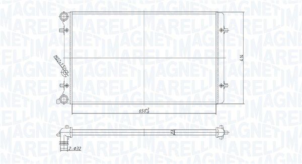 350213190800 MAGNETI MARELLI Радиатор, охлаждение двигателя