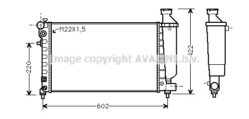 CN2117 AVA QUALITY COOLING Радиатор, охлаждение двигателя