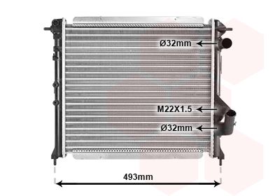 43002133 VAN WEZEL Радиатор, охлаждение двигателя