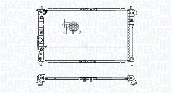 350213175600 MAGNETI MARELLI Радиатор, охлаждение двигателя