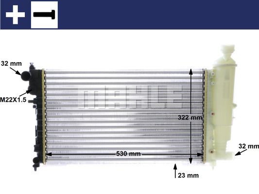 CR468000S MAHLE Радиатор, охлаждение двигателя