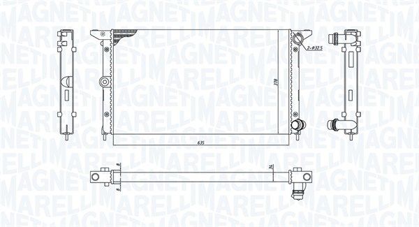 350213194900 MAGNETI MARELLI Радиатор, охлаждение двигателя