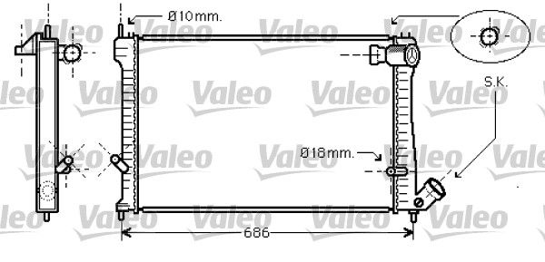 734455 VALEO Радиатор, охлаждение двигателя