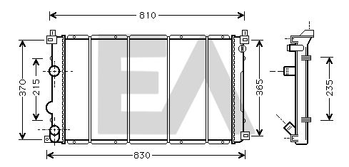 31R60071 EACLIMA Радиатор, охлаждение двигателя