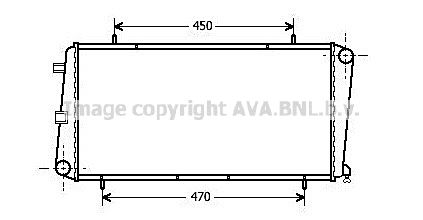 AU2122 AVA QUALITY COOLING Радиатор, охлаждение двигателя