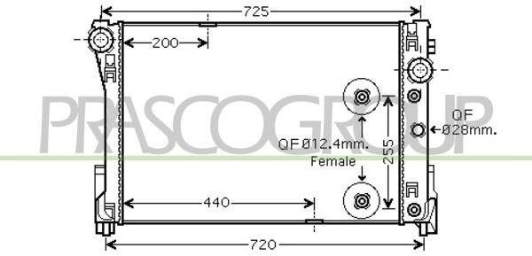 ME029R005 PRASCO Радиатор, охлаждение двигателя