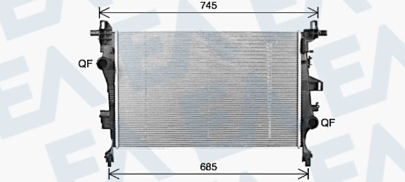 31R25149 EACLIMA Радиатор, охлаждение двигателя