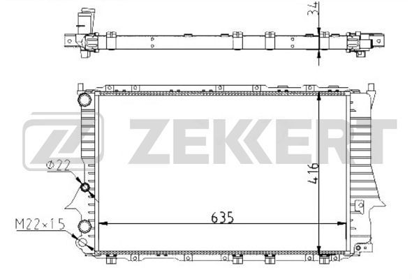 MK1023 ZEKKERT Радиатор, охлаждение двигателя