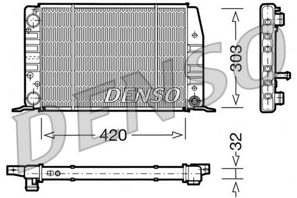 DRM02012 DENSO Радиатор, охлаждение двигателя