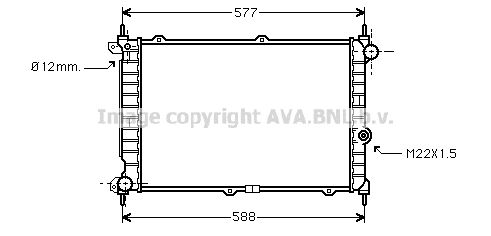 OL2207 AVA QUALITY COOLING Радиатор, охлаждение двигателя