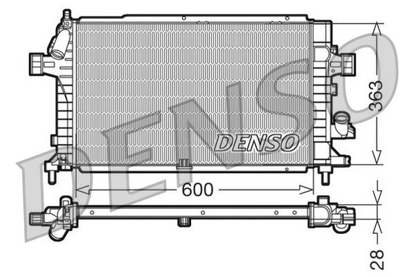 DRM20100 DENSO Радиатор, охлаждение двигателя