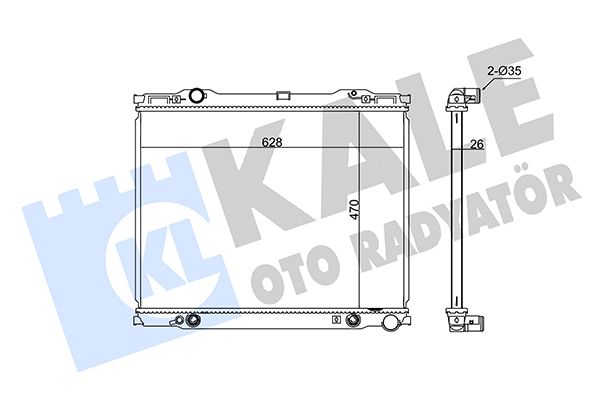 349275 KALE OTO RADYATÖR Радиатор, охлаждение двигателя