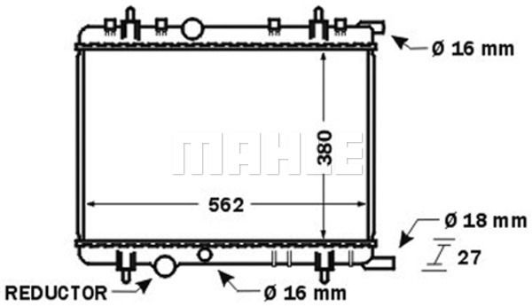 CR1434000S MAHLE Радиатор, охлаждение двигателя