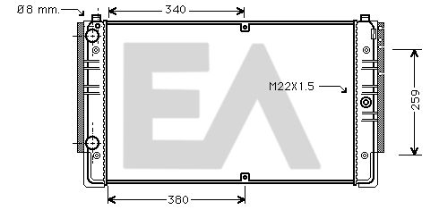 31R77096 EACLIMA Радиатор, охлаждение двигателя