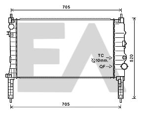 31R54137 EACLIMA Радиатор, охлаждение двигателя