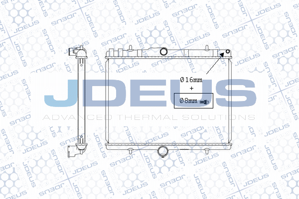 M0070260 JDEUS Радиатор, охлаждение двигателя