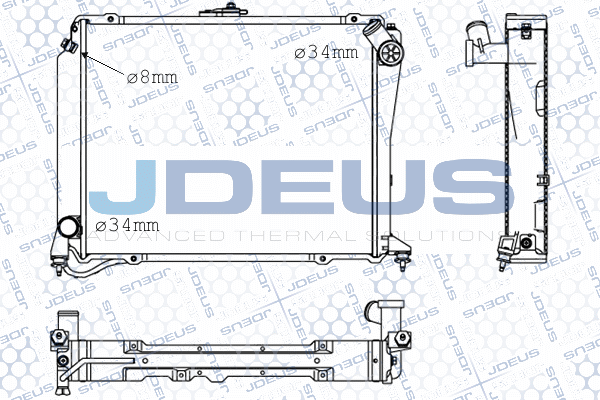 M0280340 JDEUS Радиатор, охлаждение двигателя