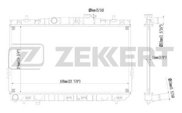 MK1153 ZEKKERT Радиатор, охлаждение двигателя