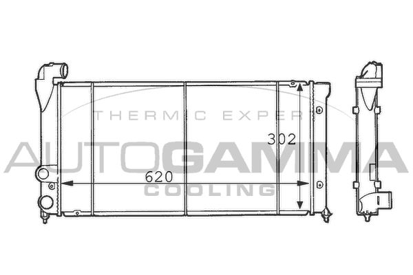 101036 AUTOGAMMA Радиатор, охлаждение двигателя
