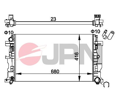 60C9066JPN JPN Радиатор, охлаждение двигателя