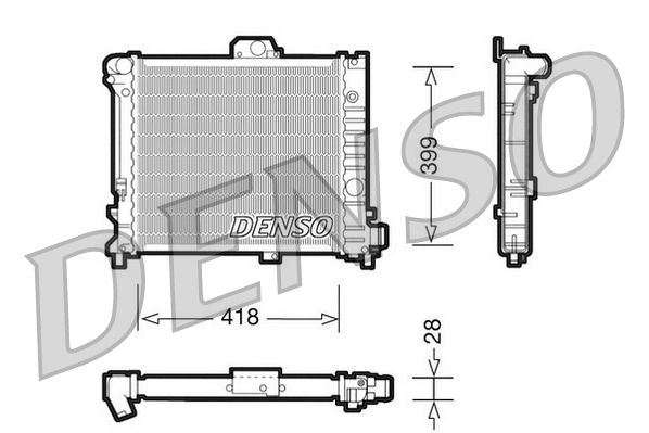 DRM25004 DENSO Радиатор, охлаждение двигателя