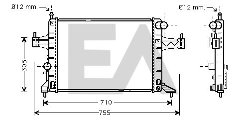 31R54193 EACLIMA Радиатор, охлаждение двигателя