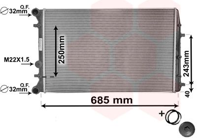 76002008 VAN WEZEL Радиатор, охлаждение двигателя