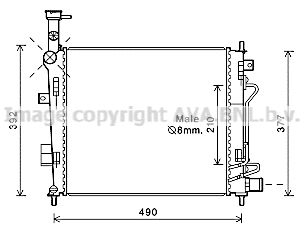 KA2190 AVA QUALITY COOLING Радиатор, охлаждение двигателя