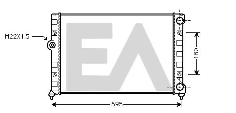 31R77040 EACLIMA Радиатор, охлаждение двигателя