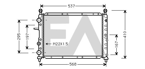 31R25076 EACLIMA Радиатор, охлаждение двигателя