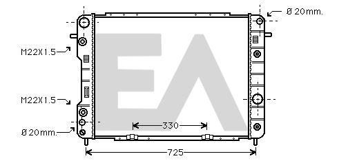 31R54165 EACLIMA Радиатор, охлаждение двигателя