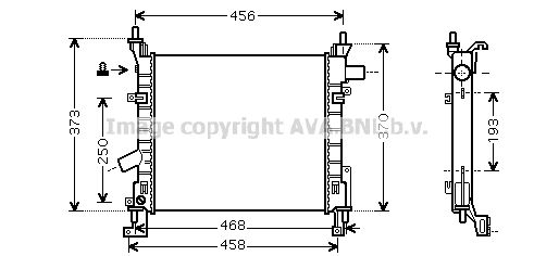 FD2373 AVA QUALITY COOLING Радиатор, охлаждение двигателя