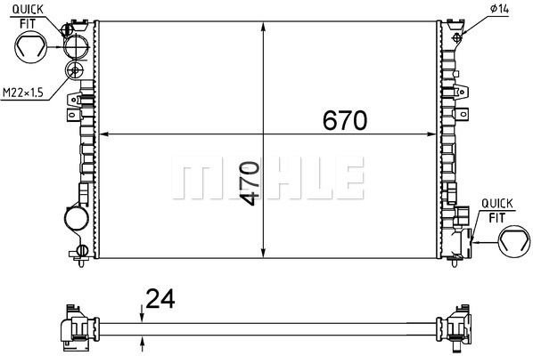 WG2183787 WILMINK GROUP Радиатор, охлаждение двигателя