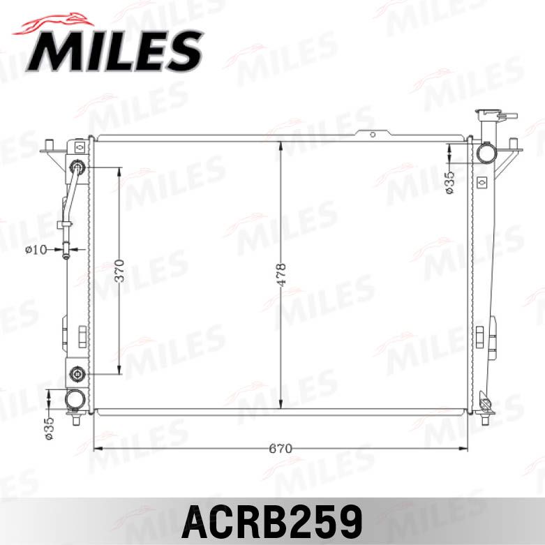 ACRB259 MILES Радиатор, охлаждение двигателя