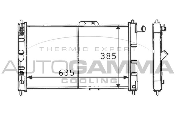 101158 AUTOGAMMA Радиатор, охлаждение двигателя