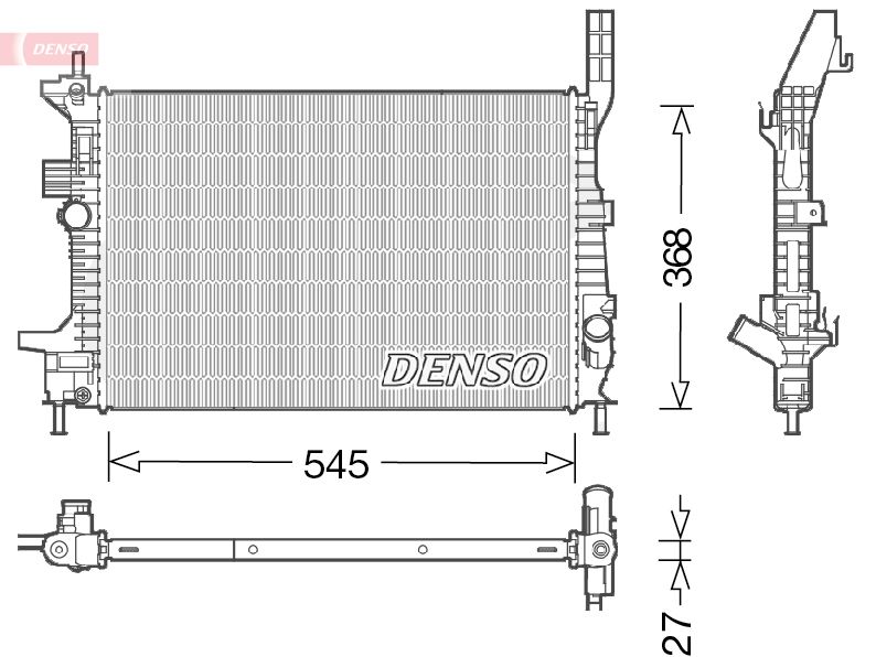 DRM10028 DENSO Радиатор, охлаждение двигателя