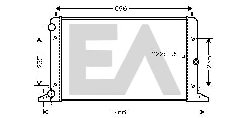 31R77113 EACLIMA Радиатор, охлаждение двигателя