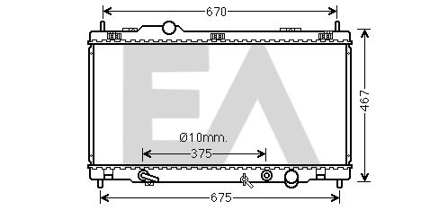 31R71281 EACLIMA Радиатор, охлаждение двигателя