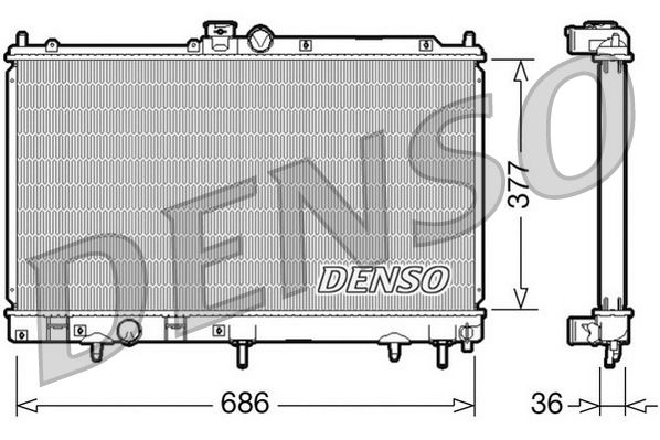 DRM45026 DENSO Радиатор, охлаждение двигателя