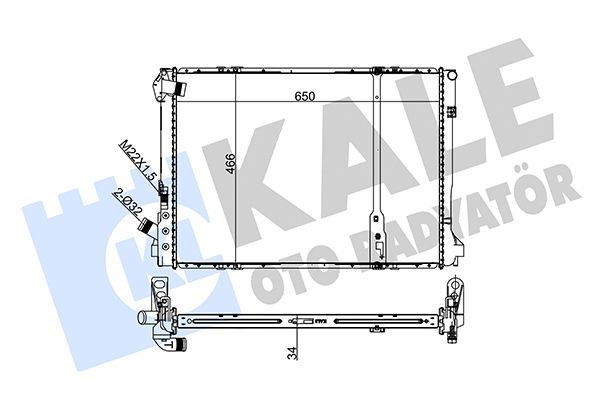 208600 KALE OTO RADYATÖR Радиатор, охлаждение двигателя