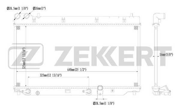 MK1440 ZEKKERT Радиатор, охлаждение двигателя