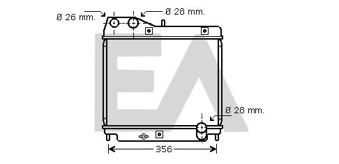 31R26055 EACLIMA Радиатор, охлаждение двигателя