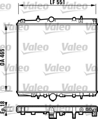 732830 VALEO Радиатор, охлаждение двигателя